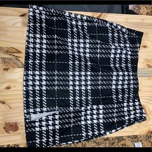 Shein Slit Houndstooth Mini Skirt